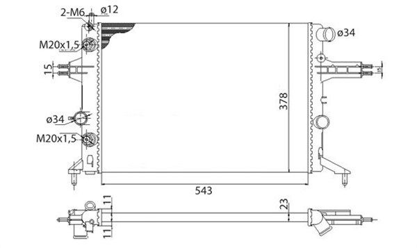 MAGNETI MARELLI Radiaator,mootorijahutus 350213112003